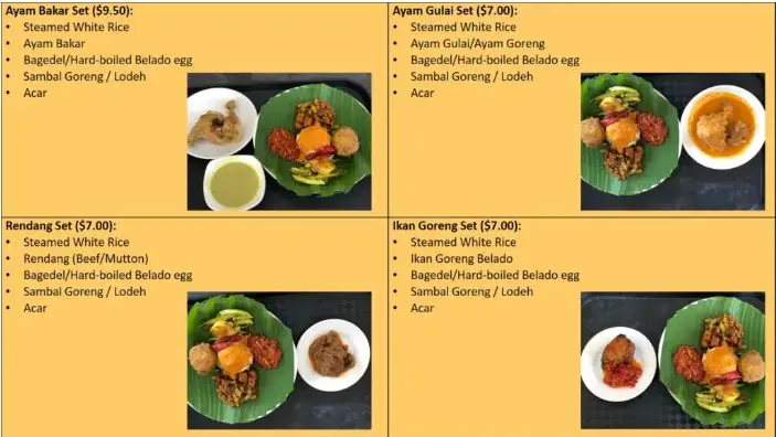 Warong Nasi Pariaman Menu Singapore Prices 2024